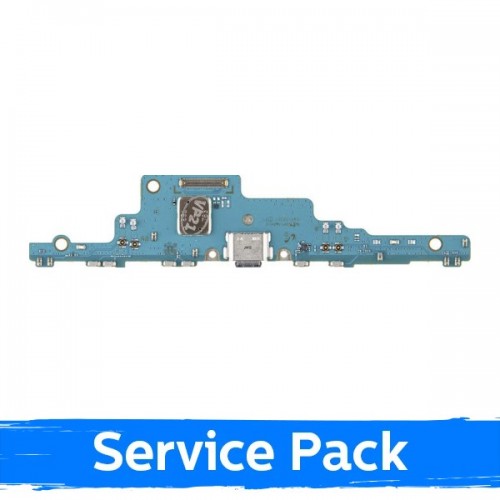 Charging Port Saderīgs ar Samsung T736 / T733 Tab S7 FE Ar Flex / Plata (Service Pack)