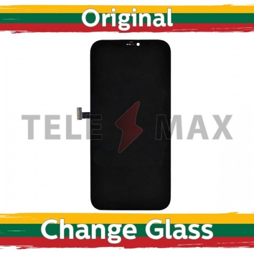 LCD Displejs Saderīgs ar iPhone 12 Pro Max Melns original (Renewed: Telemax)