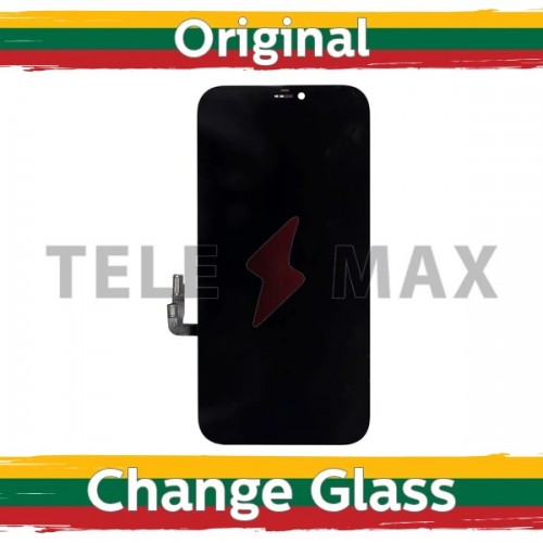 LCD Displejs Saderīgs ar iPhone 12 / 12 Pro Melns (Renewed: Telemax)