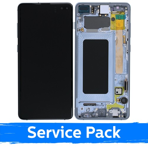 LCD Displejs Saderīgs ar Samsung G975 S10 Plus Ar Frame / Prism Zils / (Service Pack)