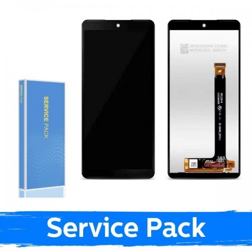 LCD Displejs Saderīgs ar Samsung G525 Xcover 5 Melns (Service Pack / Aftermarket)(NF version)