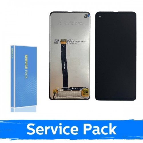 LCD Displejs Saderīgs ar Samsung G715 Xcover Pro Melns (Service Pack / Aftermarket)(NF version)