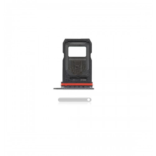 SIM Holder Saderīgs ar OnePlus 7T SIM card tray / Frosted Sudrabs /