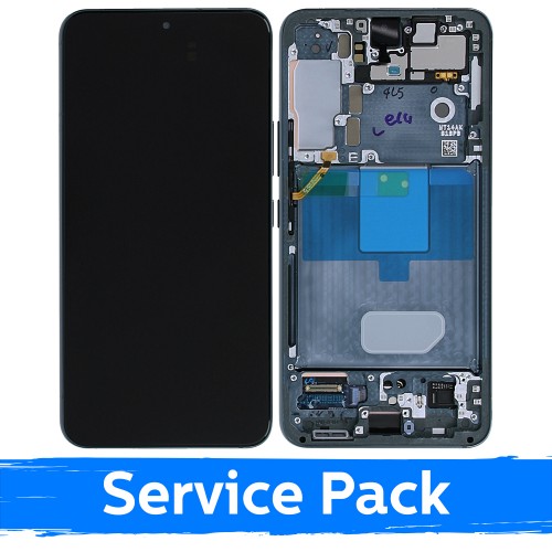LCD Displejs Saderīgs ar Samsung S901 S22 Ar Frame / Zaļš / (Service Pack)