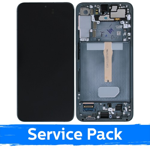 LCD Displejs Saderīgs ar Samsung S906 S22 Plus Ar Frame / Zaļš / (Service Pack)