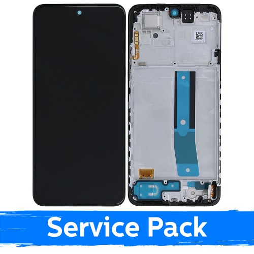 LCD Displejs Saderīgs ar Xiaomi Redmi Note 11 / Poco M4 Pro 4G Melns Ar Frame (Service Pack)