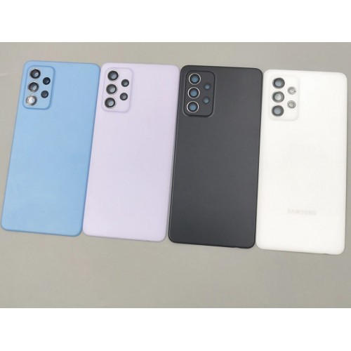 Aizmugurējais vāciņš Saderīgs ar Samsung A525 A52 / Awesome Melns / (ar camera lens) HQ