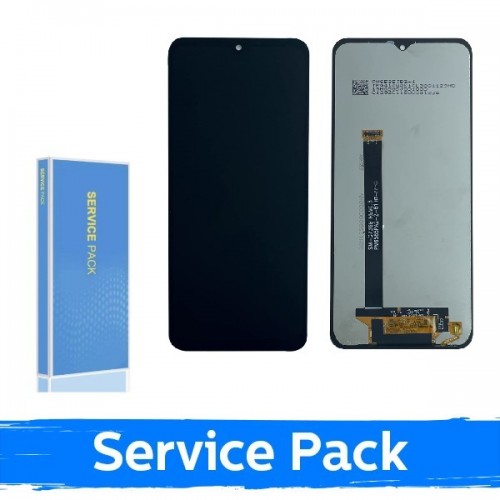 LCD Displejs Saderīgs ar Samsung G736 Xcover 6 Pro Melns (Service Pack / Aftermarket)(NF version)