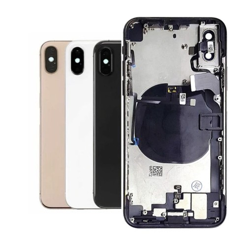Aizmugurējais vāciņš Saderīgs ar iPhone X / Balts / (full housing + preinstalled small parts) / OEM