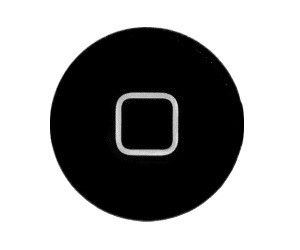 HOME button priekš iPad 2 melns HQ