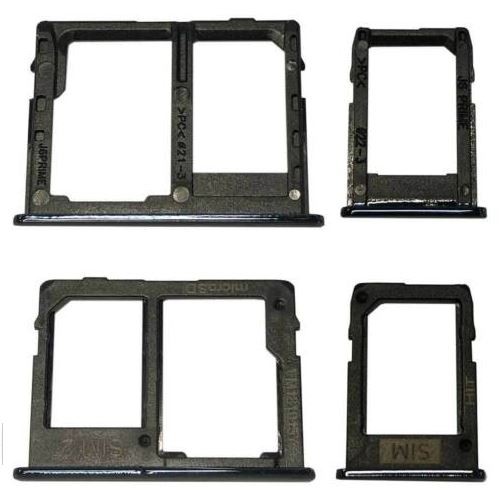 SIM card holder Samsung J610 J6+ 2018 (2 pcs) melns ORG