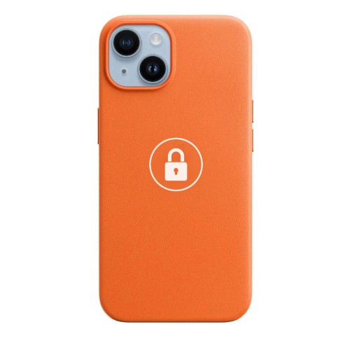 Phone Maciņš "Leather Maciņš v2" priekš iPhone 14 / Oranžs / in package