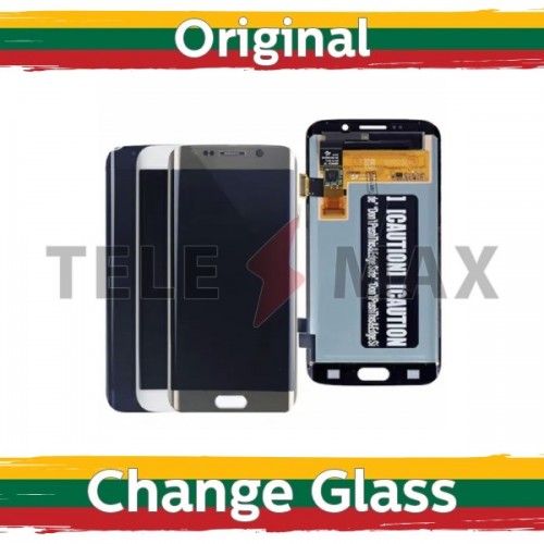 LCD Displejs Saderīgs ar Samsung G925 S6 Edge Zeltains (Renewed: Telemax)