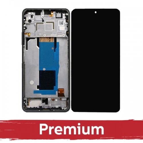 LCD Displejs Saderīgs ar Xiaomi Redmi Note 11 Pro+ 5G (11 Pro Plus 5G) ar Frame / Mysterious Melns / OEM