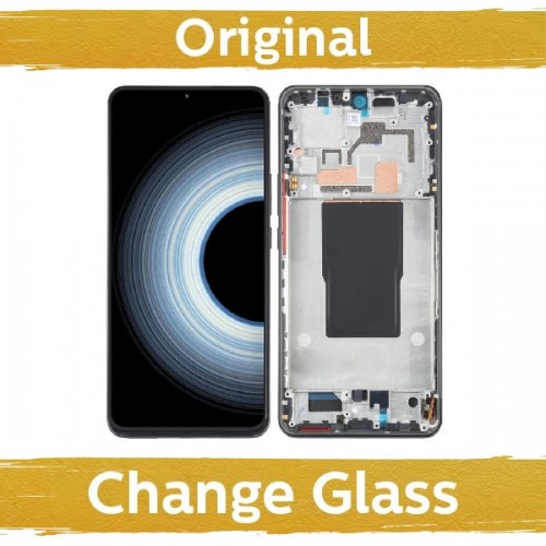 LCD Displejs Saderīgs ar Xiaomi 12T ar Frame / Melns / (Renewed: China)