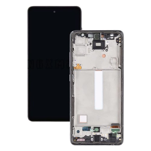 LCD Displejs Saderīgs ar Samsung A525 (A526) A52 ar Frame / Awesome Zils / HQ