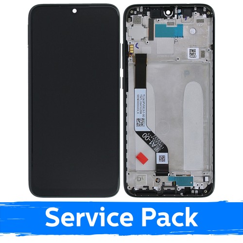 LCD Displejs Saderīgs ar Xiaomi Redmi Note 7 (Note 7 Pro) Ar Frame / Space Melns / (Service Pack)