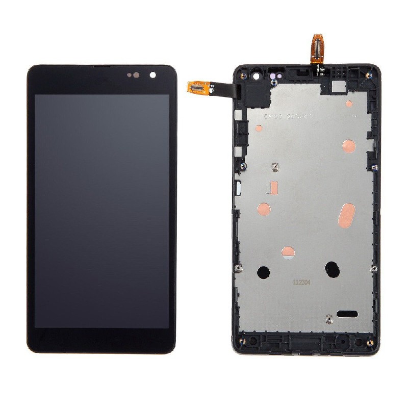 LCD screen Microsoft (Nokia) Lumia 535 ar touch screen un frame melns original 2S (used grade B)