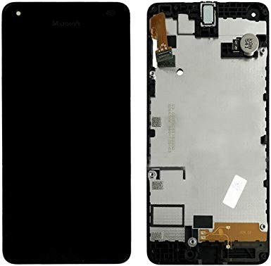 LCD screen Microsoft (Nokia) Lumia 550 ar touch screen un frame Melns original (used grade B)