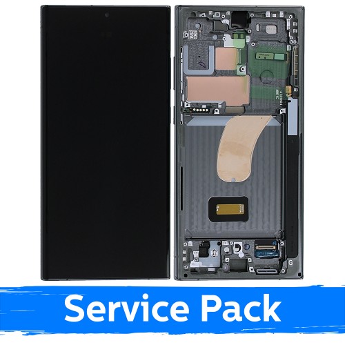 LCD Displejs Saderīgs ar Samsung S918 S23 Ultra Ar Frame / Zaļš / (Service Pack)
