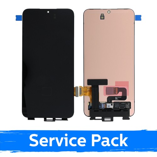 LCD Displejs Saderīgs ar Samsung S906 S22 Plus Melns (Service Pack) (NF version)