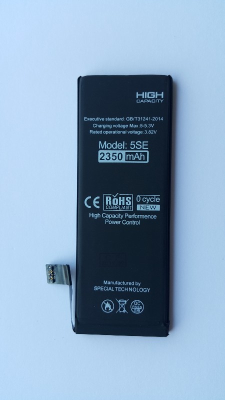 Baterija "Di-Power" (higher capacity) priekš iPhone SE 1850mAh
