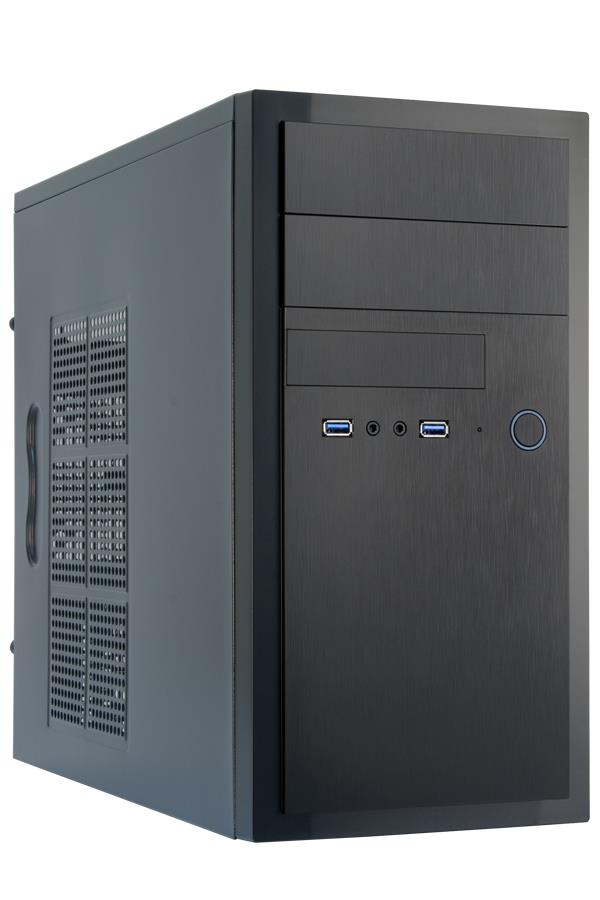 Chieftec HT-01B-OP datora korpuss, MiniTower, MicroATX, melns
