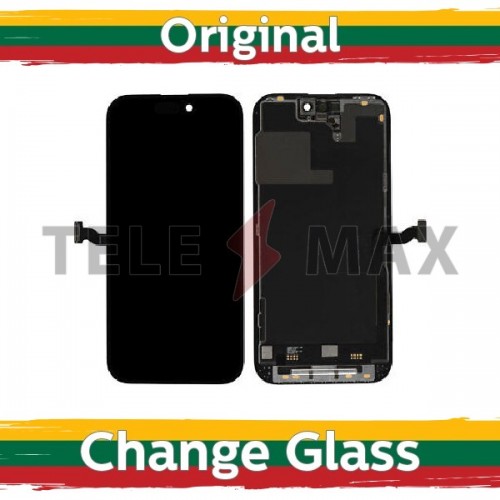LCD Displejs Saderīgs ar iPhone 14 Pro Melns (Renewed: Telemax)