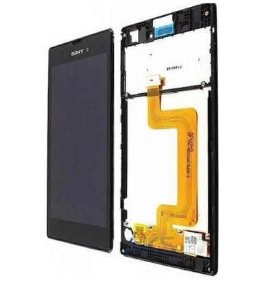 LCD screen Sony D5103 Xperia T3 ar touch screen un frame melns original (service pack)