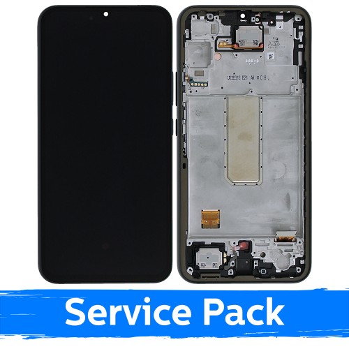 LCD Displejs Saderīgs ar Samsung A346 A34 5G Ar Frame / Graphite / (Service Pack)