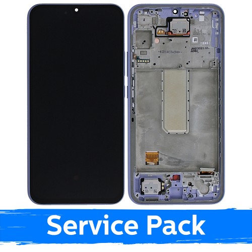 LCD Displejs Saderīgs ar Samsung A346 A34 5G Ar Frame / Violets / (Service Pack)