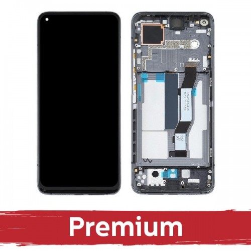 LCD Displejs Saderīgs ar Xiaomi Mi 10T / 10T Pro ar Frame / Cosmic Melns / OEM
