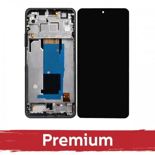 LCD Displejs Saderīgs ar Xiaomi Redmi Note 11 Pro / Poco X4 Pro 5G Melns ar Frame OEM