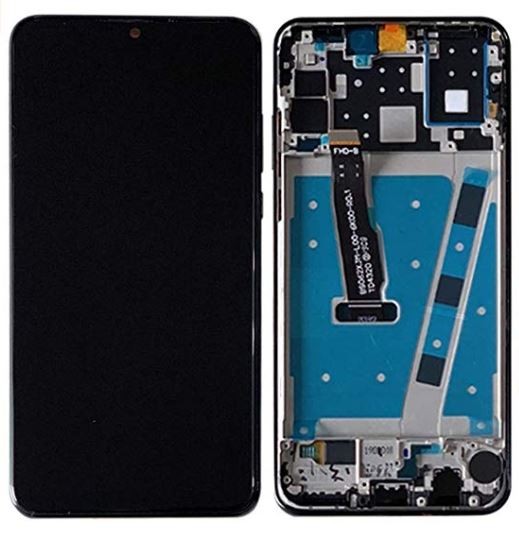 LCD screen Huawei P30 Lite 48MP ar touch un frame Midnight Melns ORG