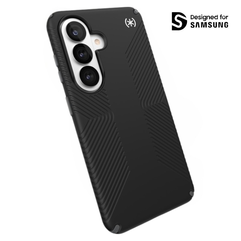 Speck Presidio2 Grip Magnet – Samsung Galaxy S26 MagSafe maciņš (melns/Slate Grey/balts)