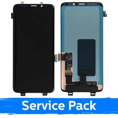 LCD Displejs Saderīgs ar Samsung G965 S9 Plus Melns (Service Pack) (NF version)