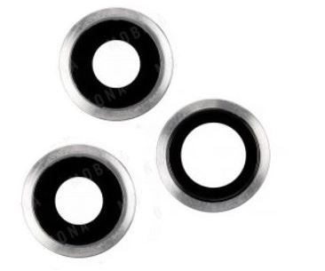 iPhone 11 Pro/11 Pro Max lens priekš camera ar frame Sudrabs (3pcs) ORG
