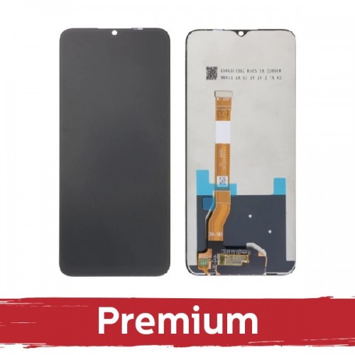 LCD Displejs Saderīgs ar Realme C35 / Narzo 50A Prime (4G) Melns OEM