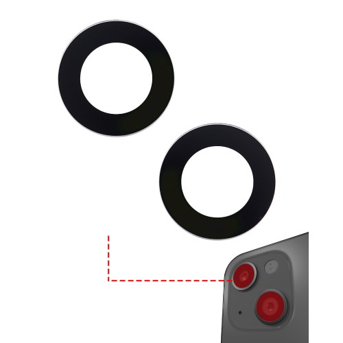 Rear Camera Lens Saderīgs ar Apple iPhone 14 / 14 Plus rear camera lens (2pcs) / PREMIUM /