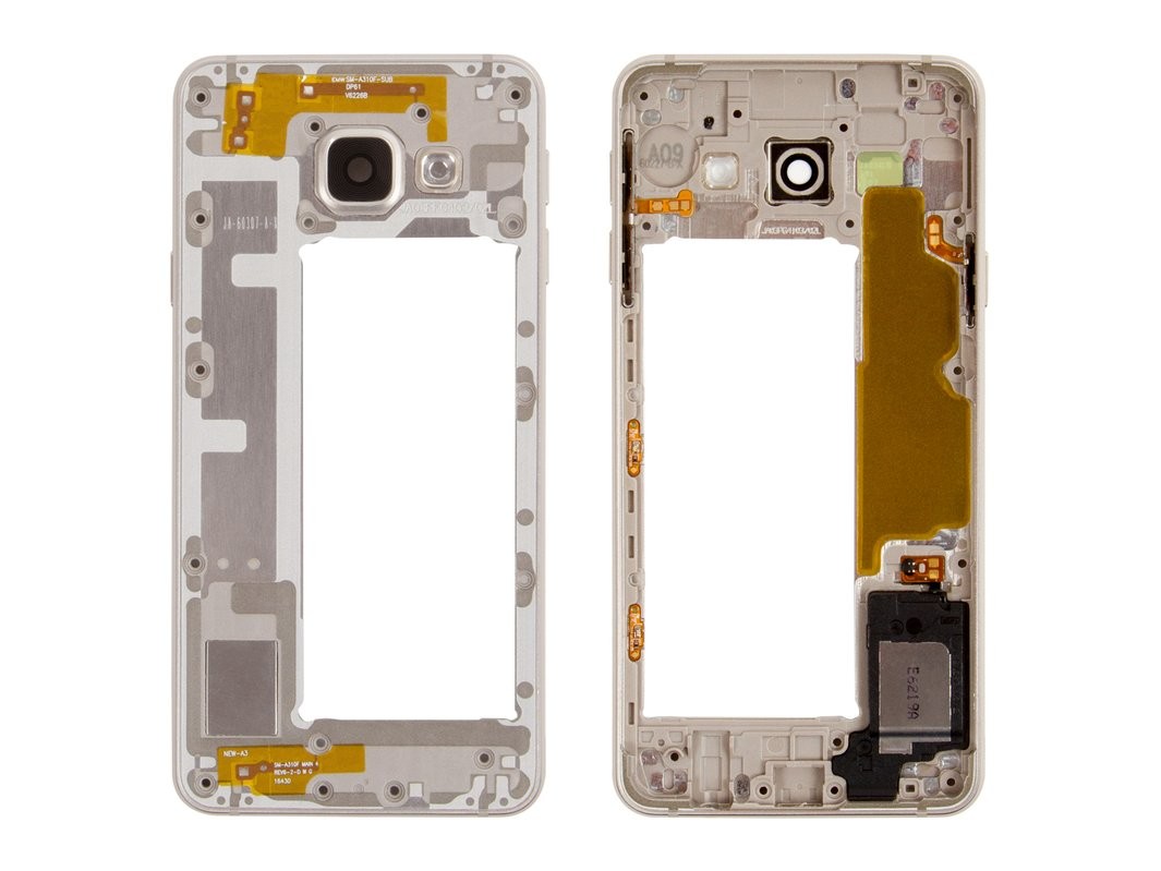 Middle housing Samsung A310 A3 2016 zeltains ar buzzer un sides buttons original (used Grade B)