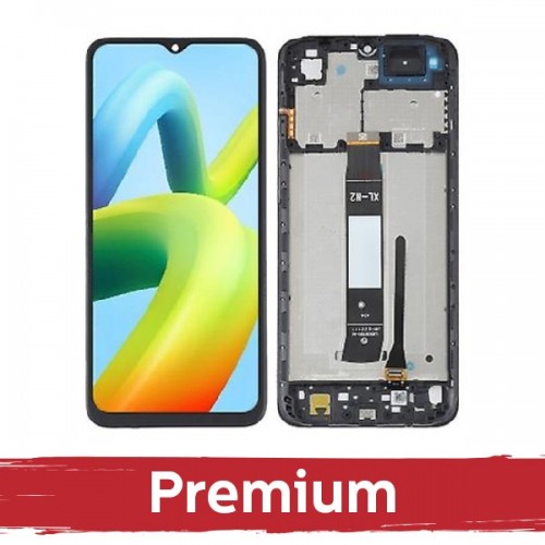 LCD Displejs Saderīgs ar Xiaomi Redmi A1 (A1+) / Redmi A2 (A2+) Melns ar Frame OEM