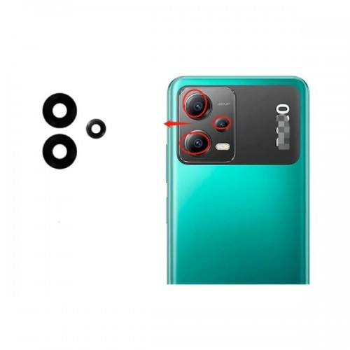 Rear Camera Lens Saderīgs ar Xiaomi Poco X5 rear camera lens (3pcs)