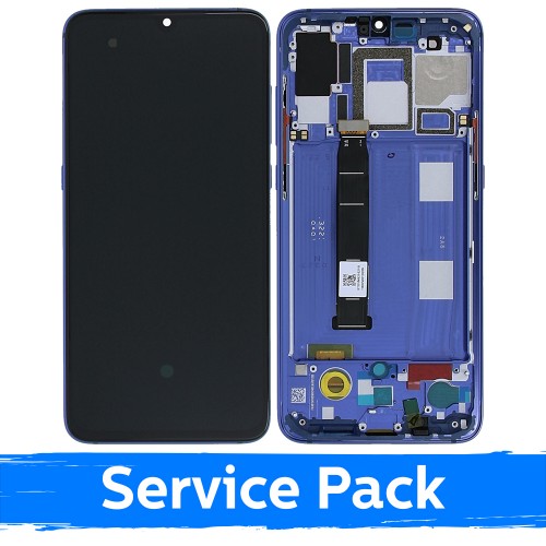 LCD displejs saderīgs ar Xiaomi Mi 9 ar rāmi / Ocean Blue / (Service Pack)