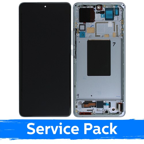 LCD displejs saderīgs ar Xiaomi 12 Pro (12s Pro) ar rāmi / zaļš / (Service Pack)