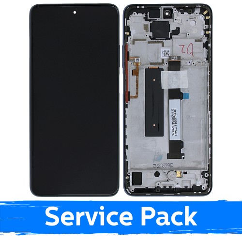 LCD displejs saderīgs ar Xiaomi Mi 10T Lite 5G ar rāmi / Pearl Gray / (Service Pack)