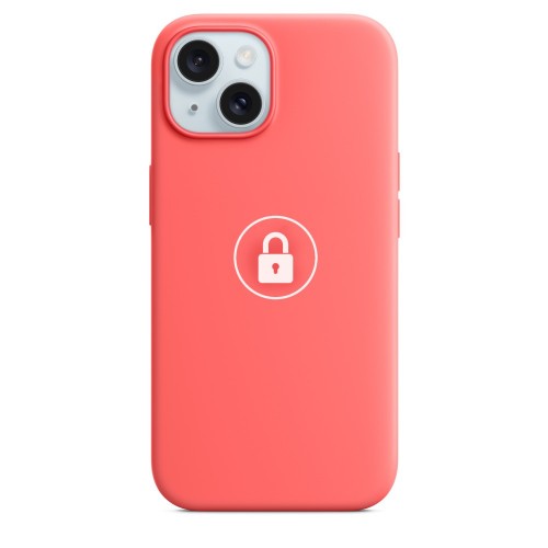 Telefona maciņš "Silicone Case v2" iPhone 15 Plus / Guava / iepakojumā