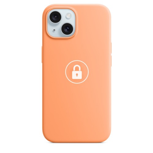 Telefona maciņš "Silicone Case v2" iPhone 15 Plus / Orange Sorbet / iepakojumā
