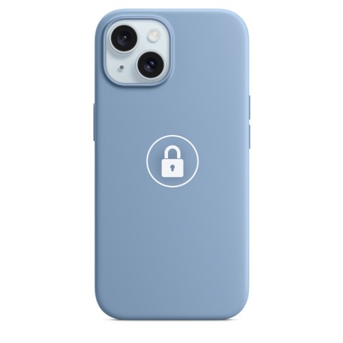 Telefona maciņš "Silicone Case v2" iPhone 15 Plus / Winter Blue / iepakojumā