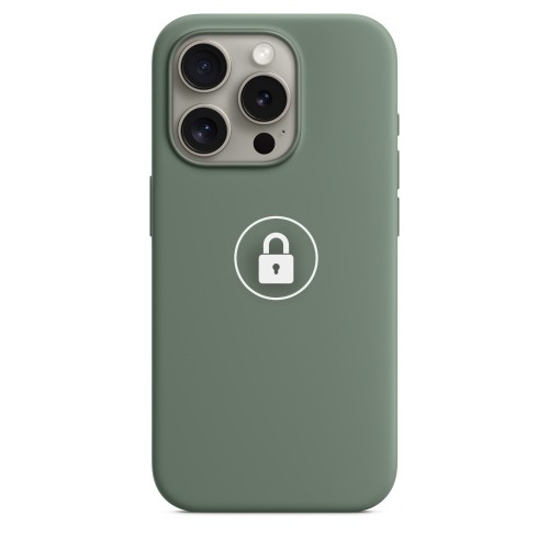 Telefona maciņš "Silicone Case v2" iPhone 15 Pro / Cypress / iepakojumā