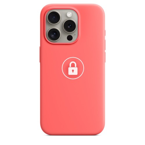 Telefona maciņš "Silicone Case v2" iPhone 15 Pro / Guava / iepakojumā